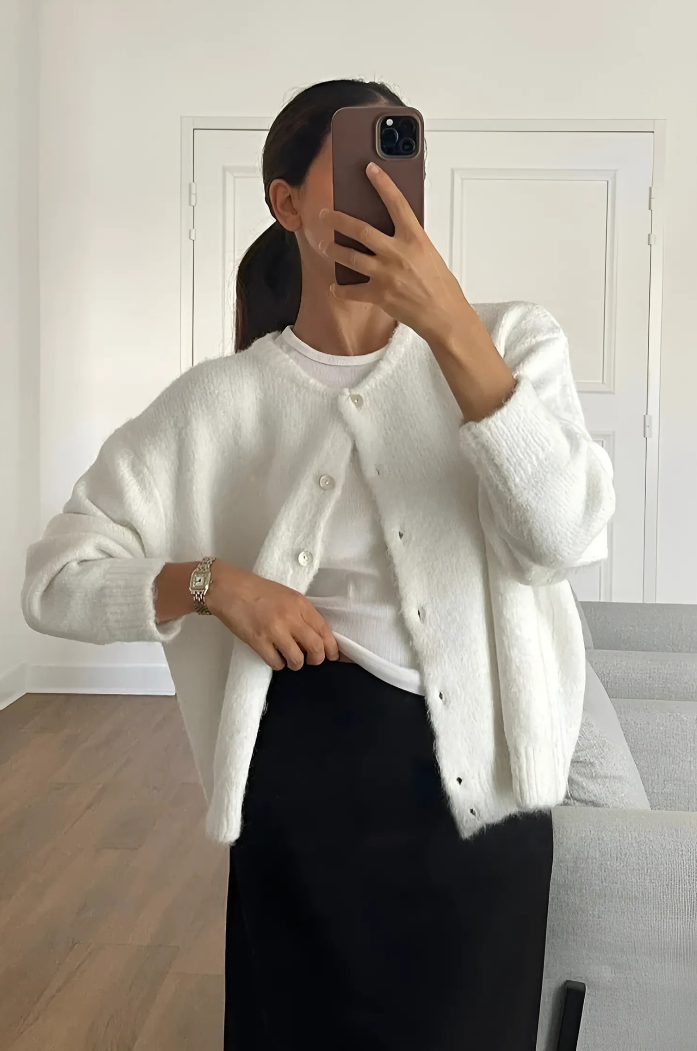 Dames cardigan – cashmere-touch, elegant