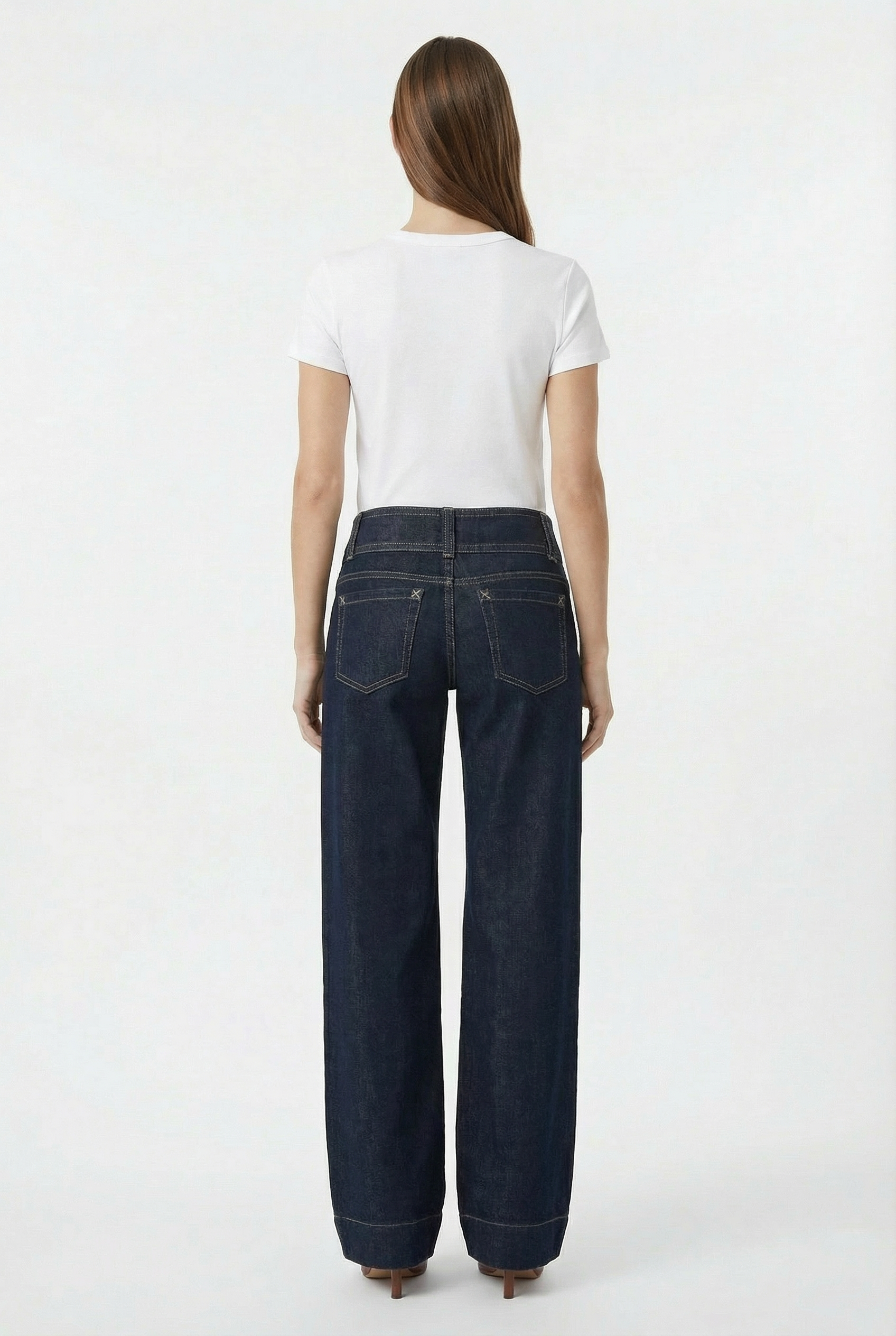 Wide Leg Jeans Dames – Losvallende Retro Jeans met Lange Pijpen