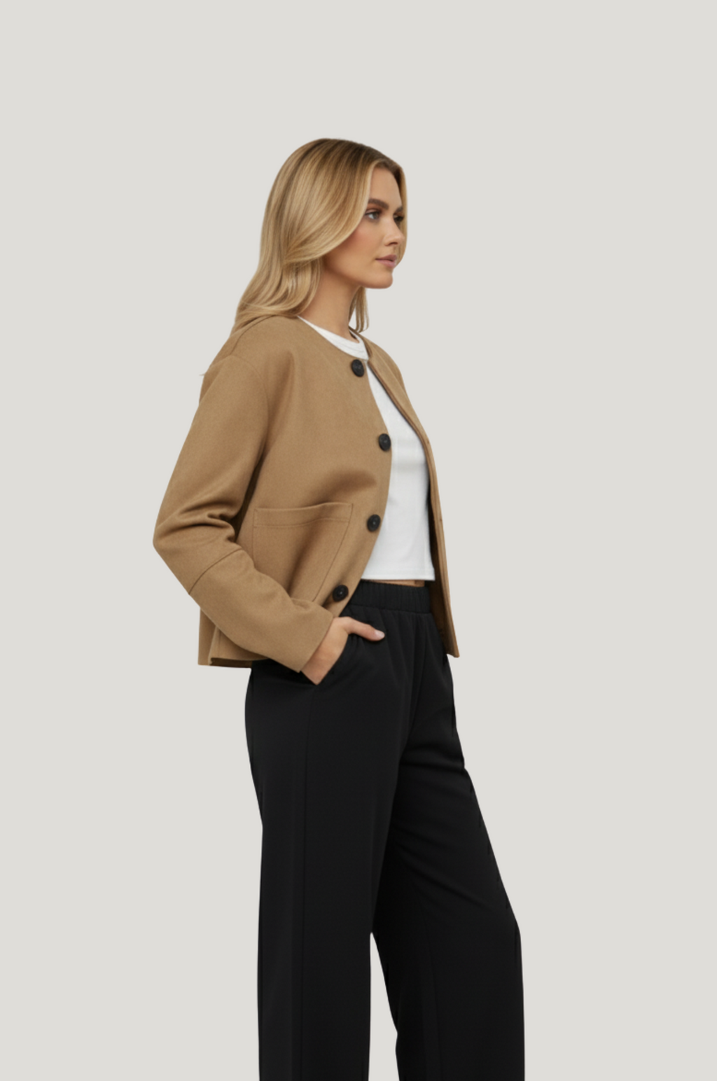 Dames suède-look varsity bomber – warm