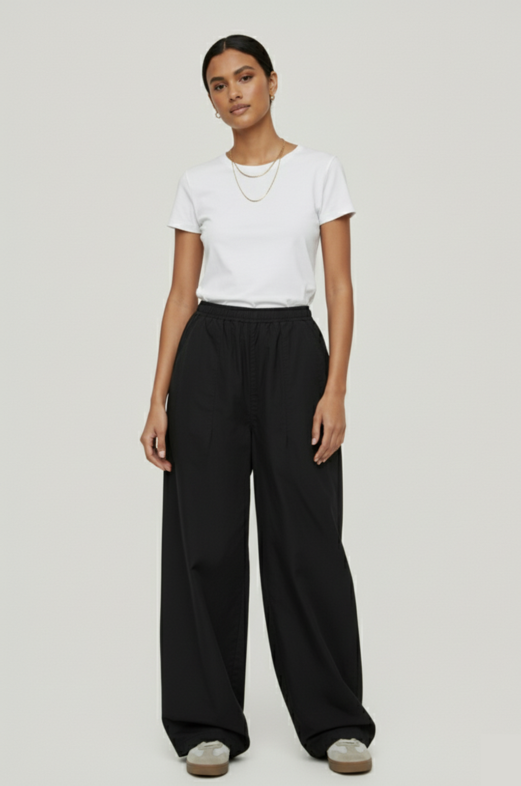 Dames cargo broek – high-waist, wide-leg
