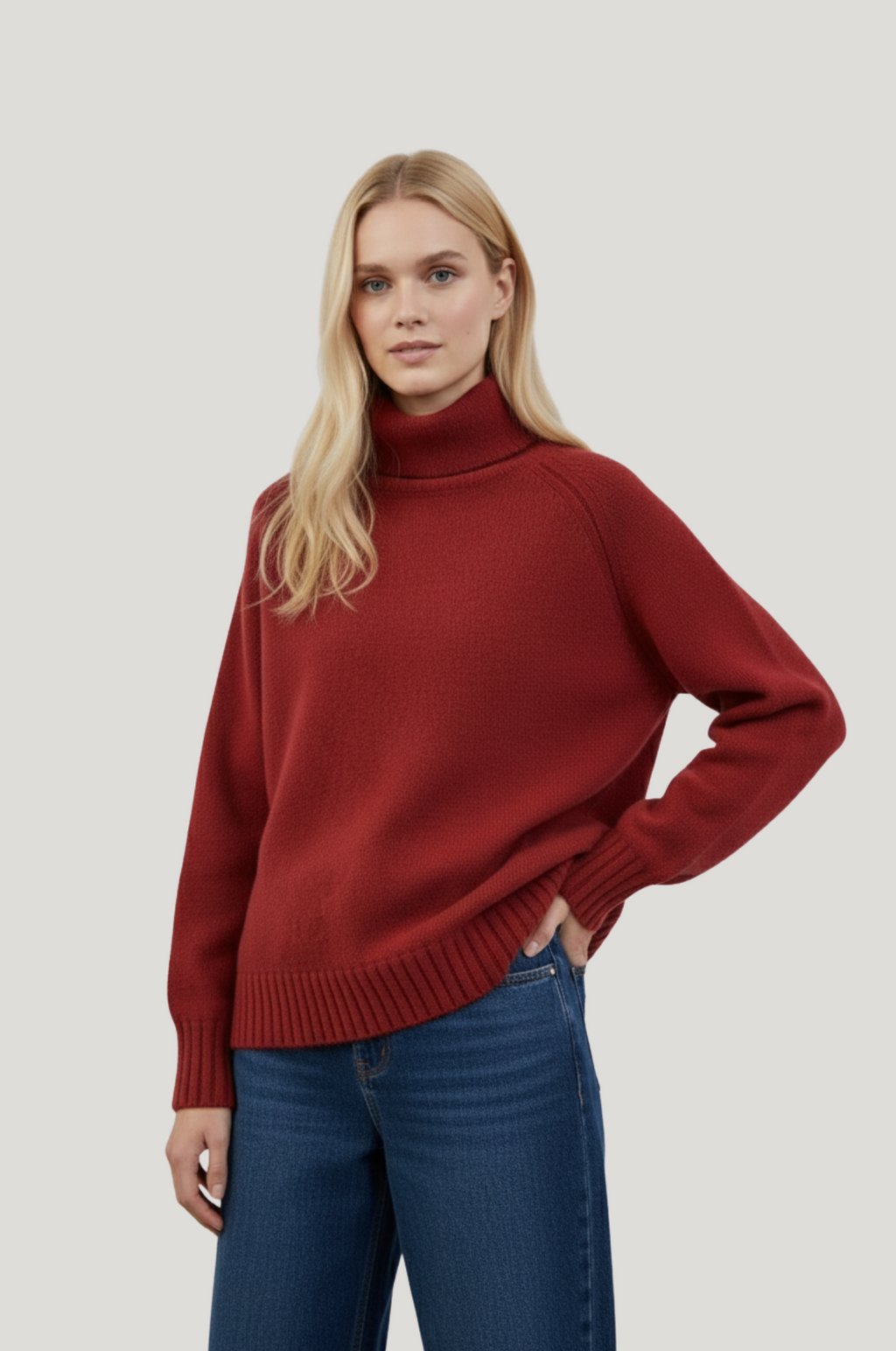 Dames kasjmier feeling coltrui – warm & loose fit