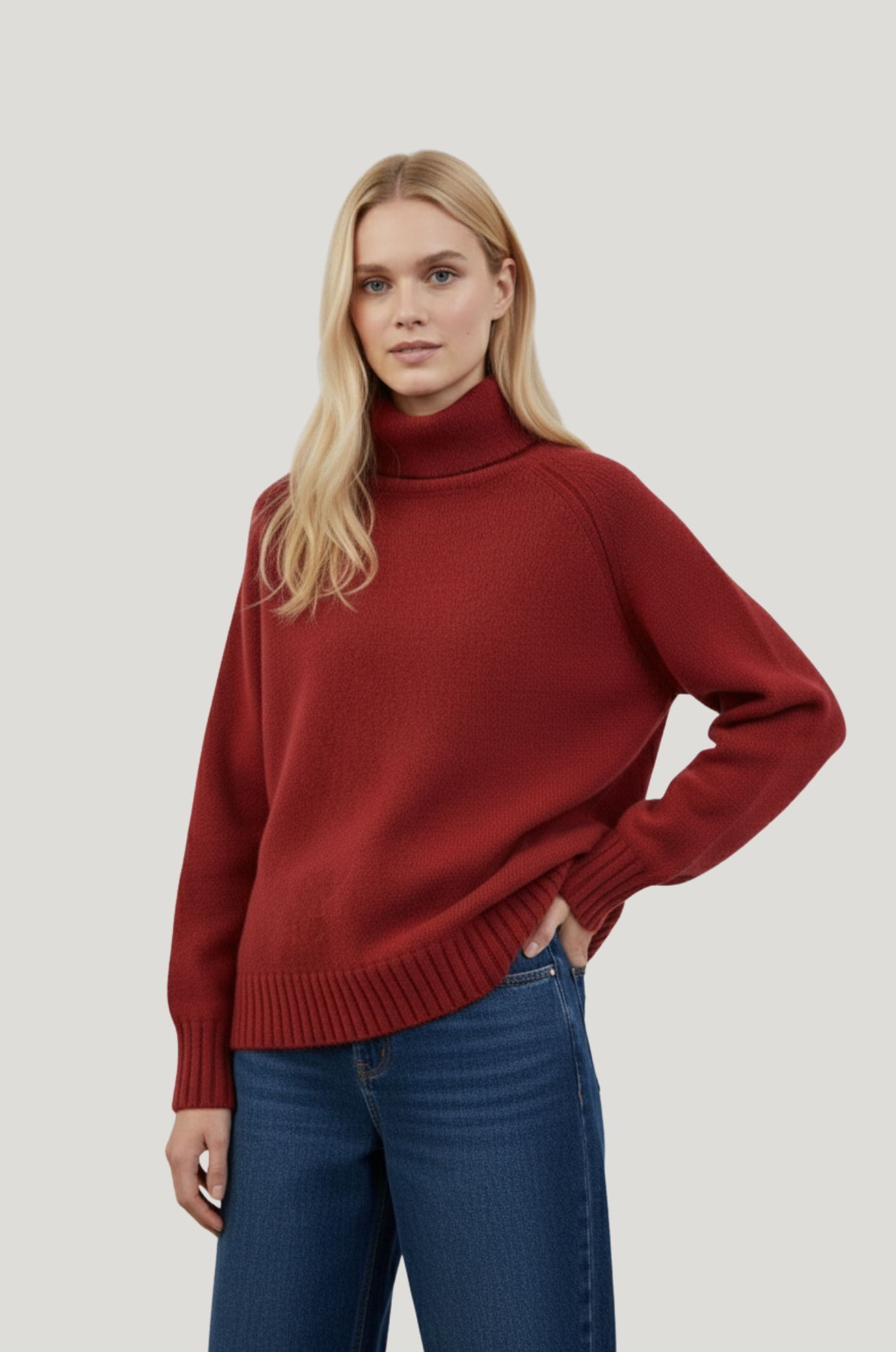 Dames kasjmier feeling coltrui – warm & loose fit