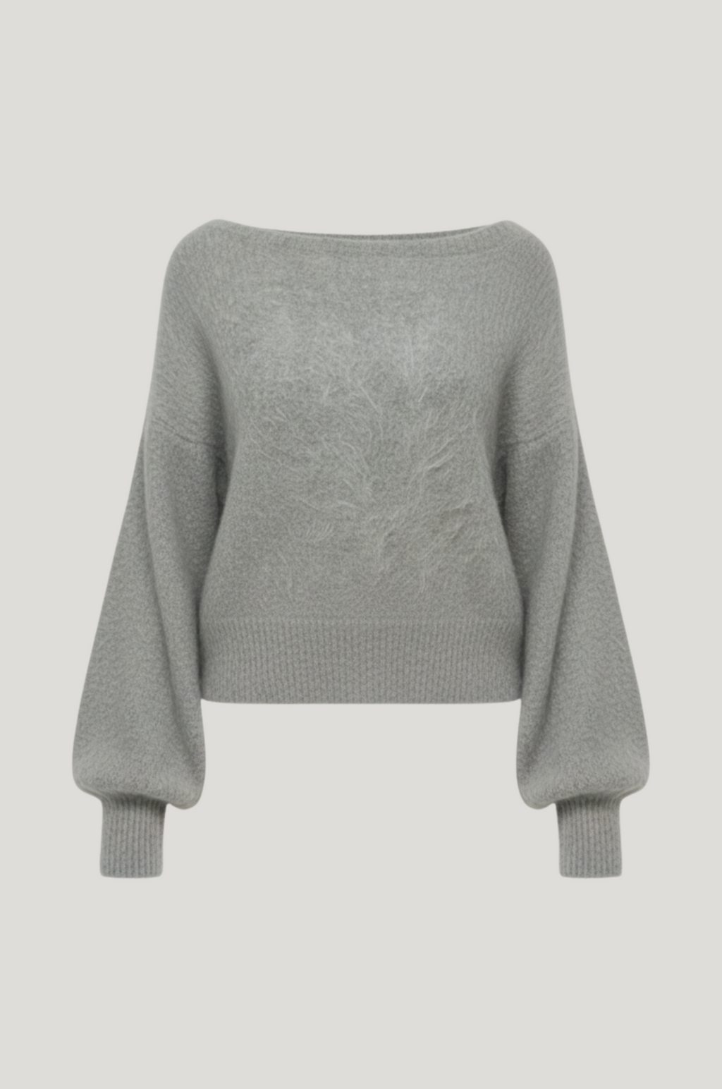 Dames mohair-look trui – off-shoulder