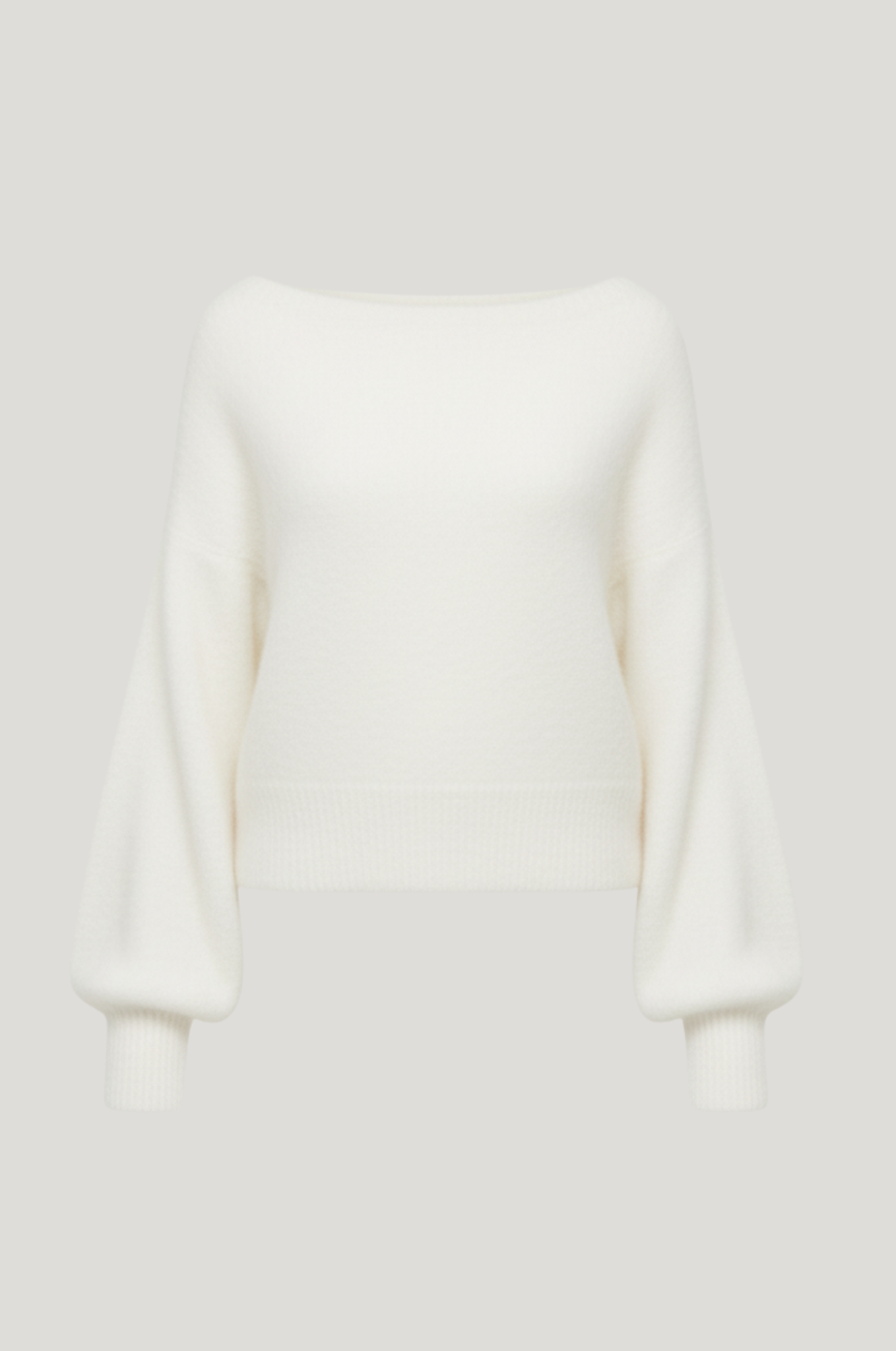 Dames mohair-look trui – off-shoulder