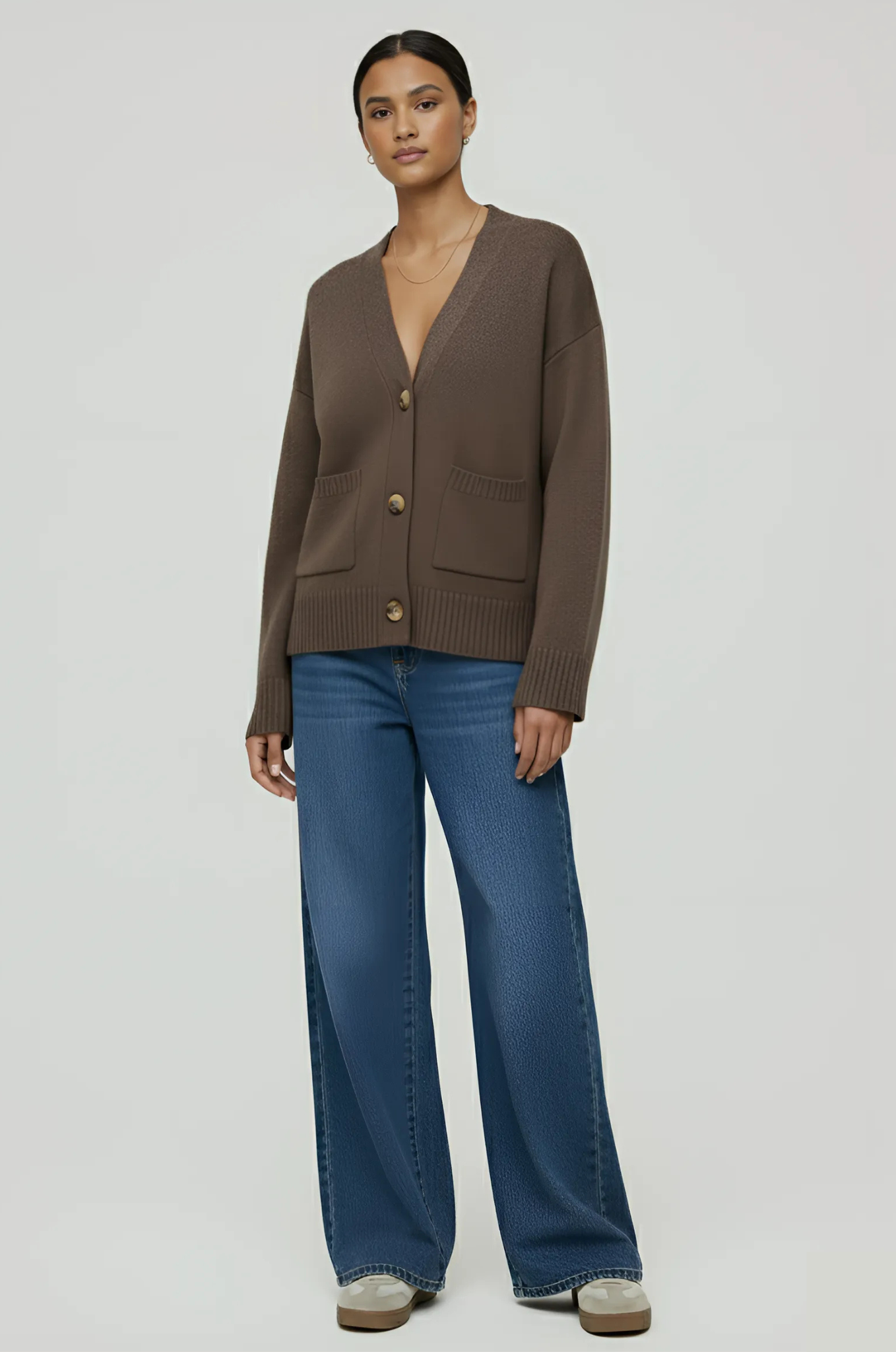 Dames gebreid vest – V-hals, quiet luxury