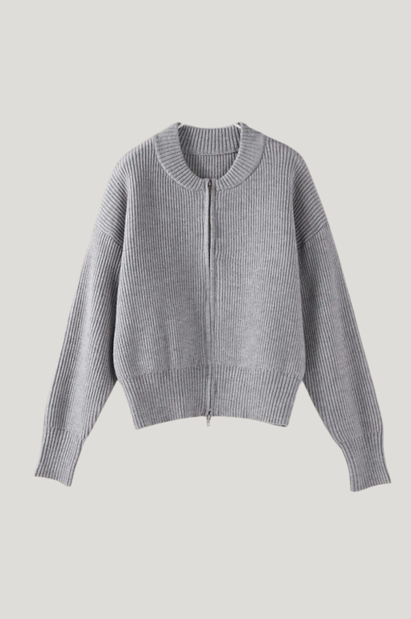 Gebreid vest dames – met rits, loose fit