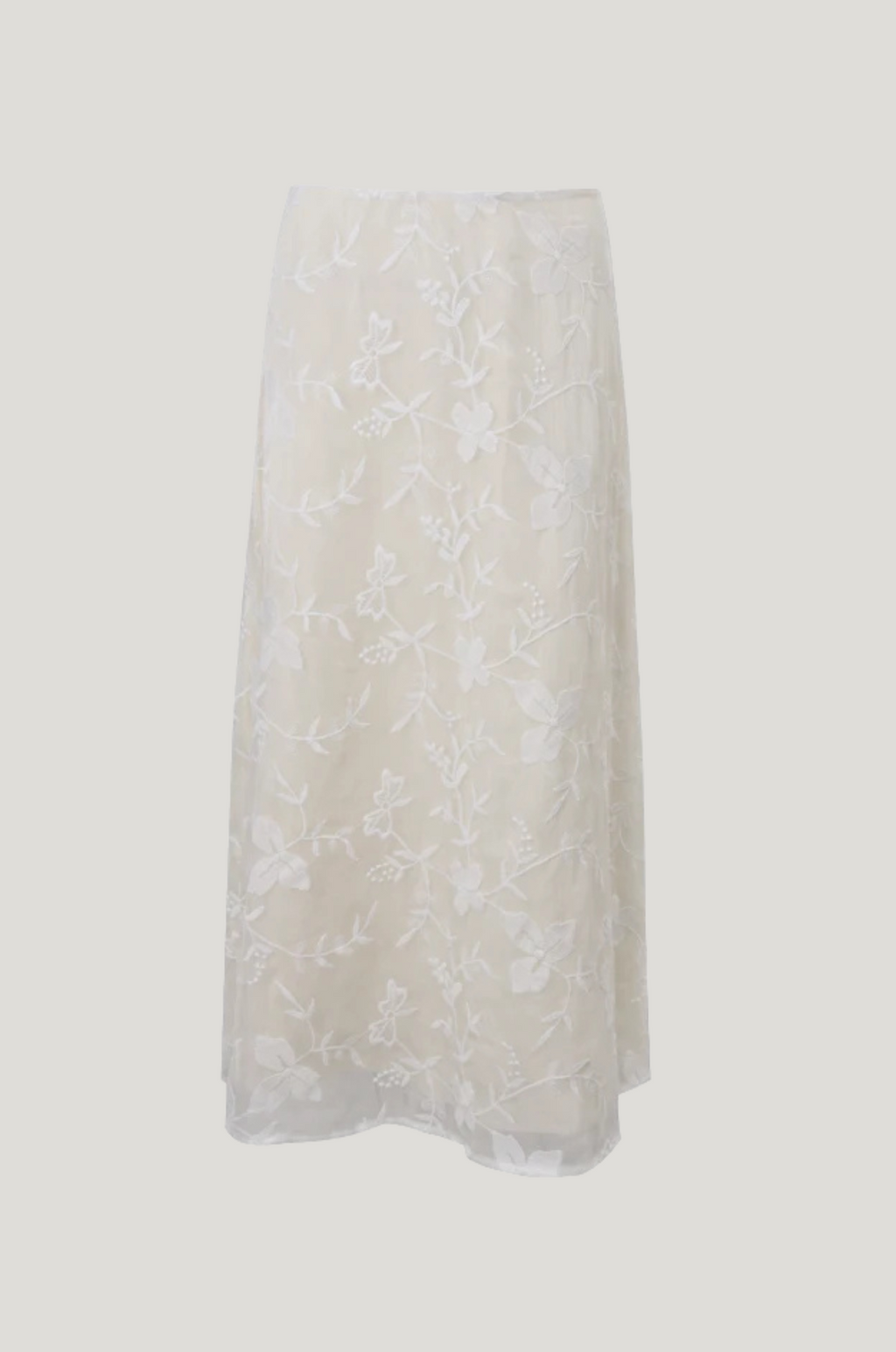 Franse mesh maxi rok – hoge taille