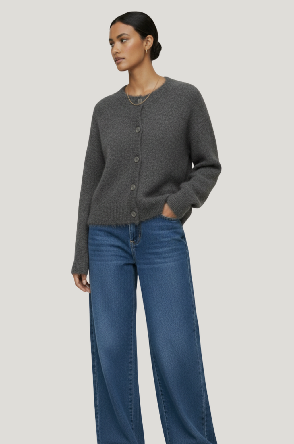 Dames cardigan – cashmere-touch, elegant