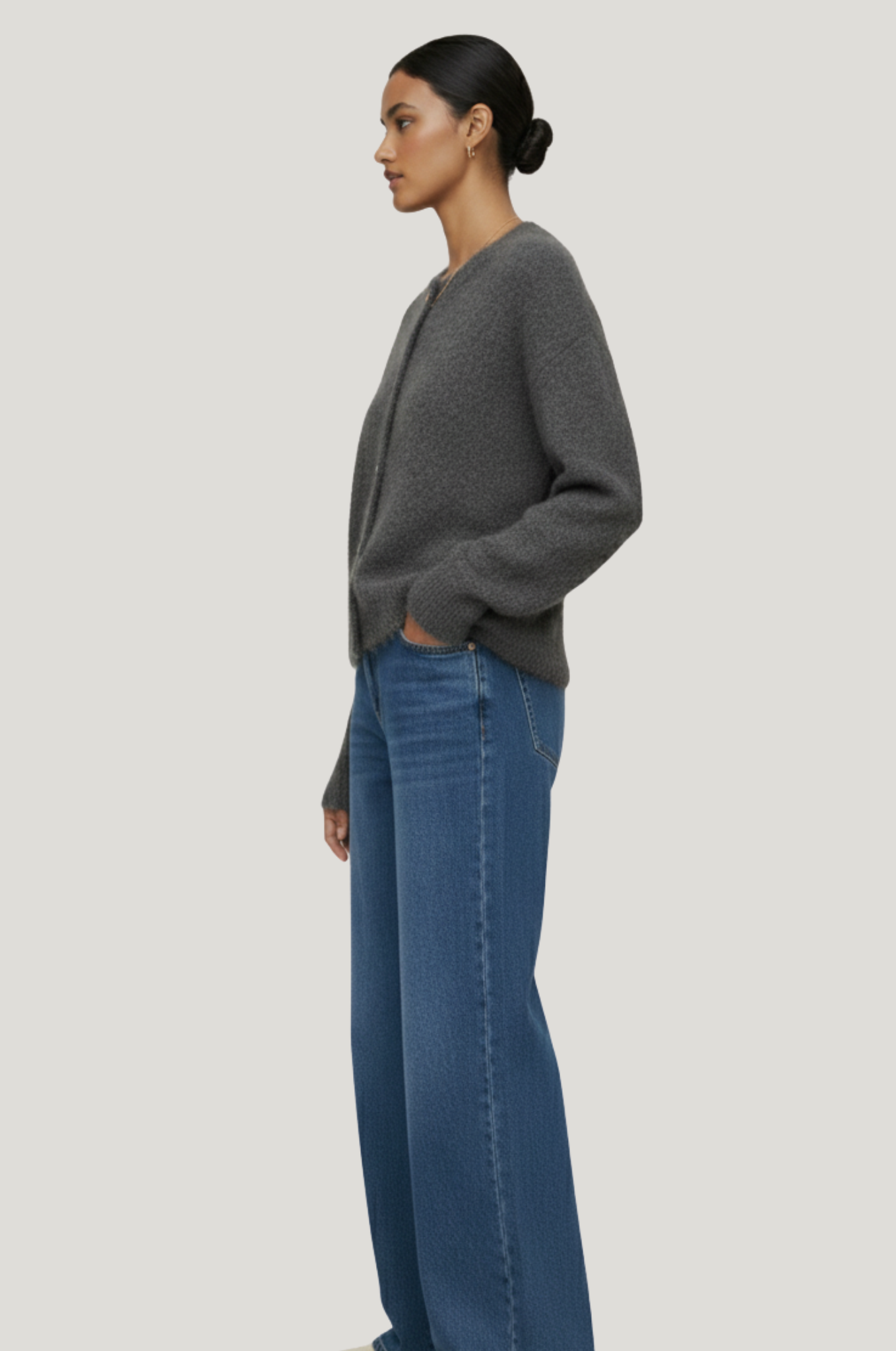 Dames cardigan – cashmere-touch, elegant