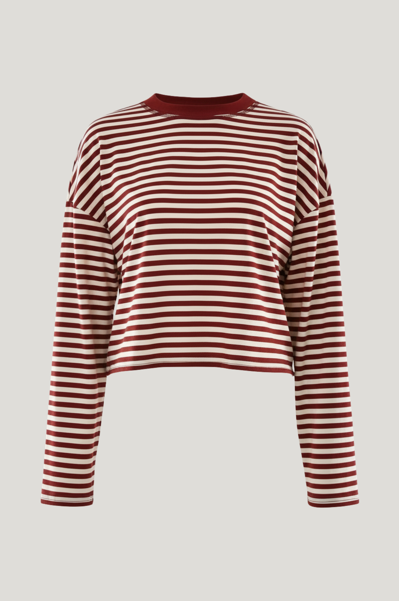 Gestreept longsleeve – loose fit, stretch