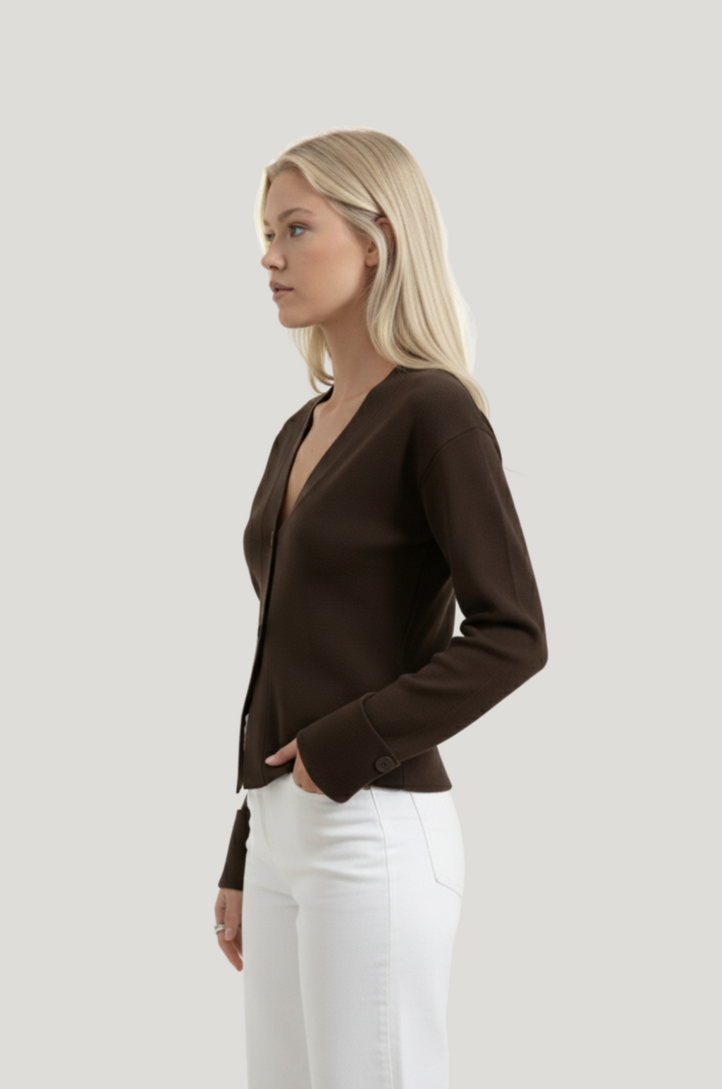 Getailleerd V-hals vest – tailored fit