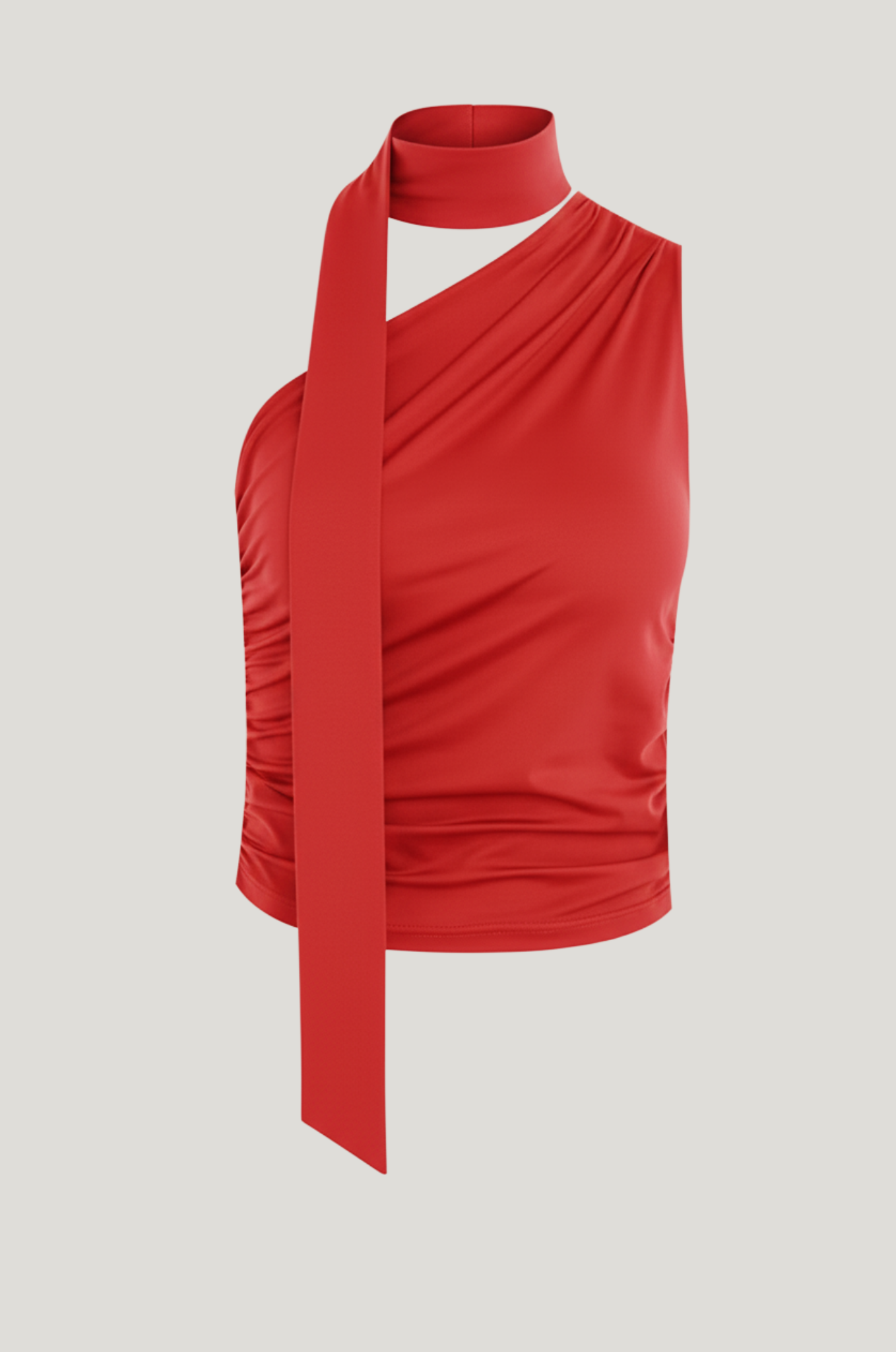 Halter one-shoulder crop top – open rug