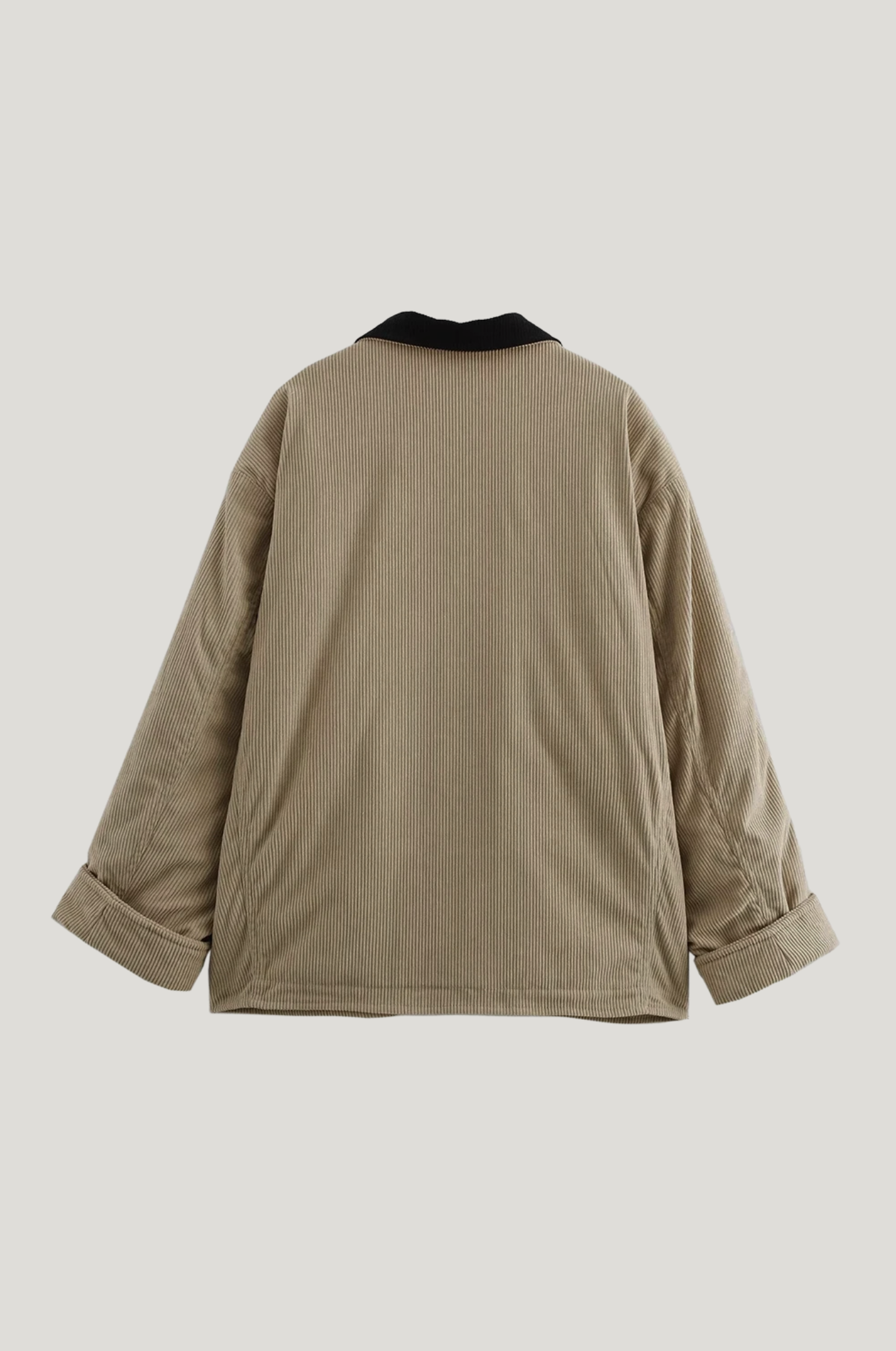 Loose fit dames jas met rits & revers, minimalistische chic