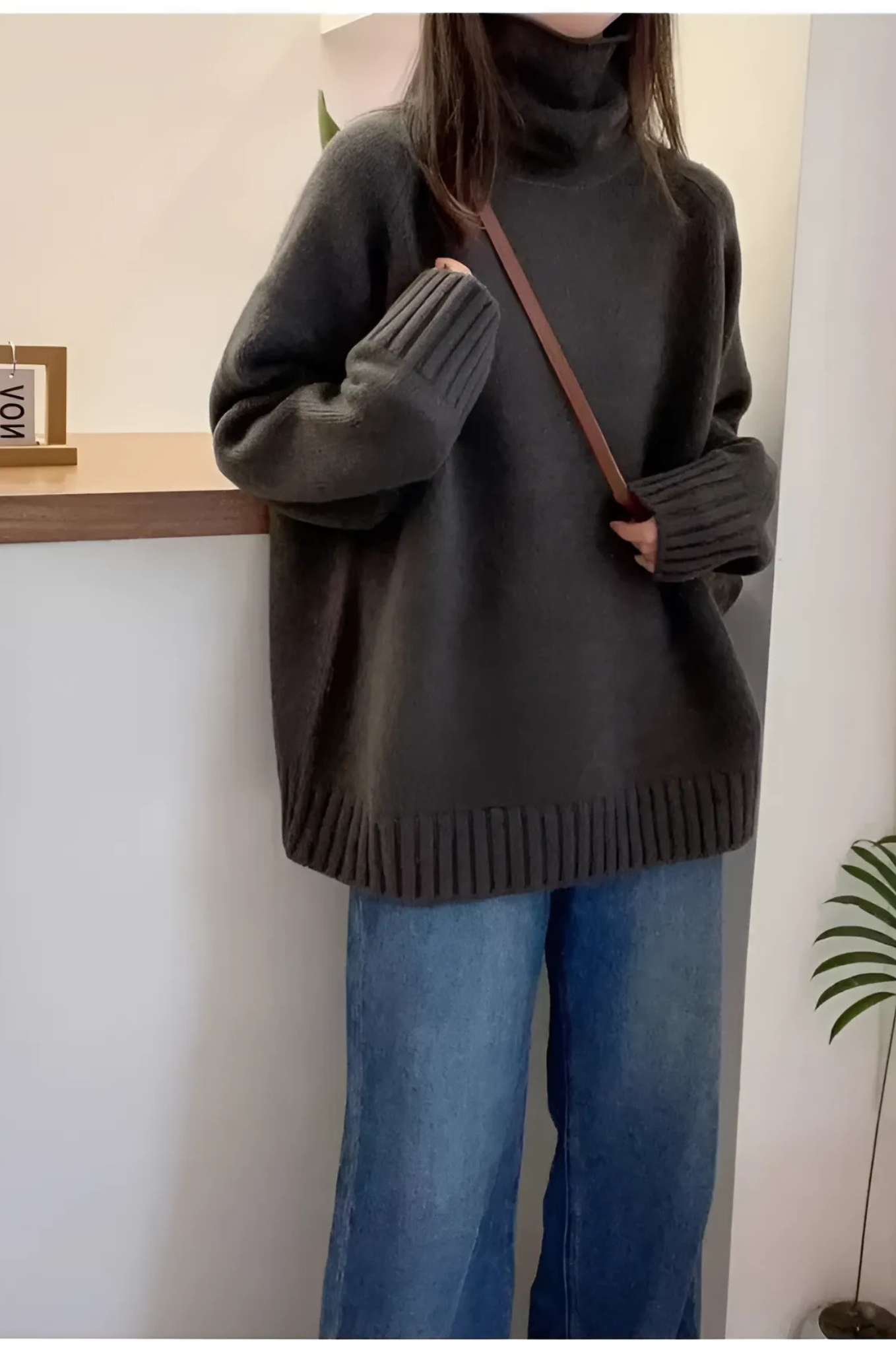 Dames kasjmier feeling coltrui – warm & loose fit