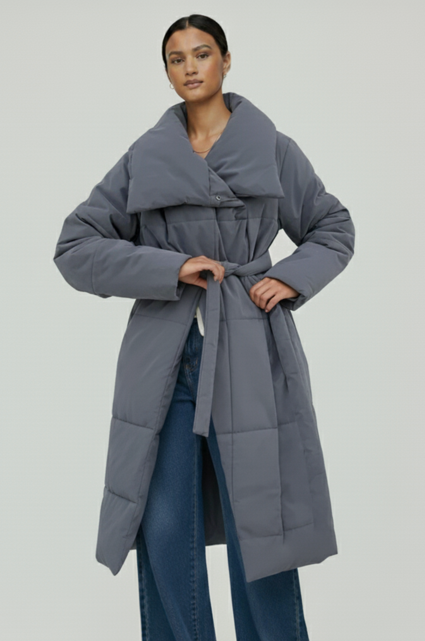 Oversized gewatteerde dames puffer parka