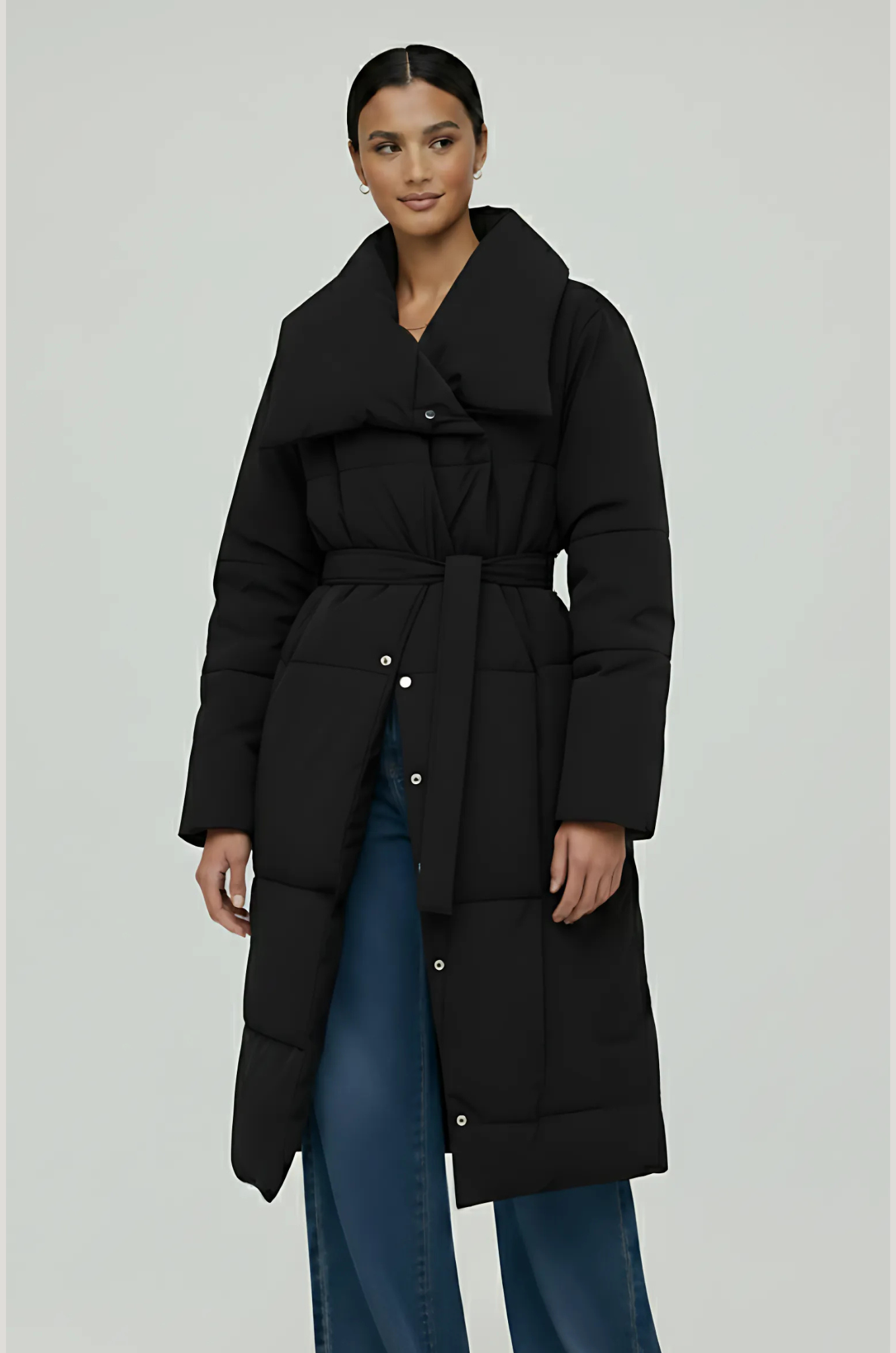 Oversized gewatteerde dames puffer parka