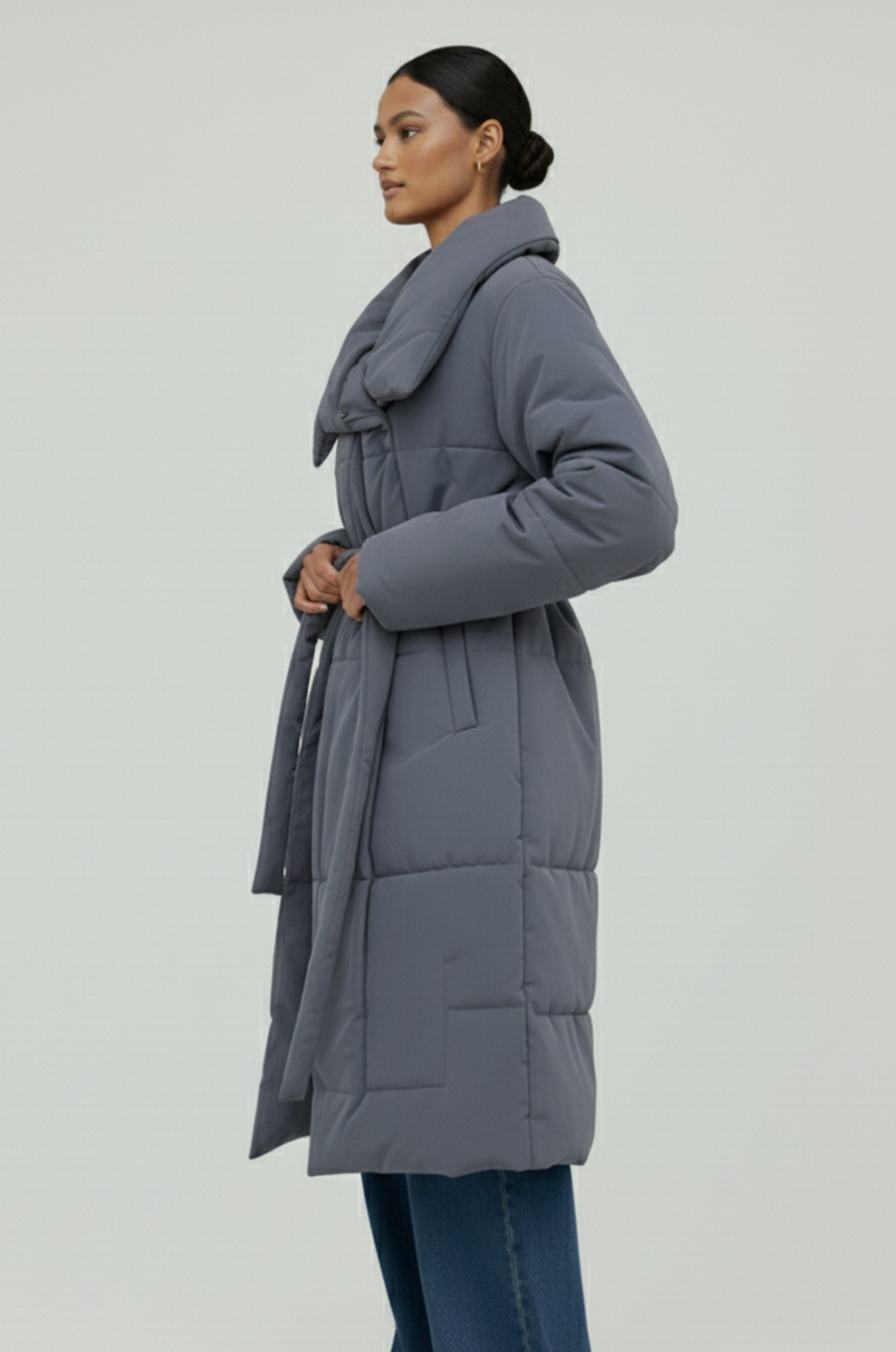 Oversized gewatteerde dames puffer parka