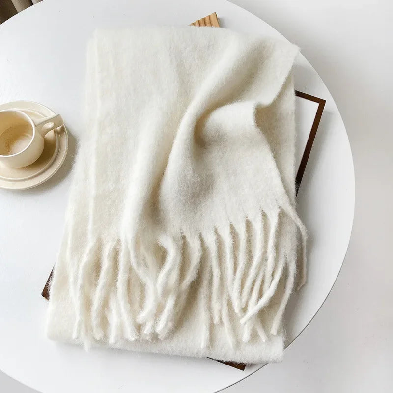 Zachte wintersjaal – wolmix, warm & zacht