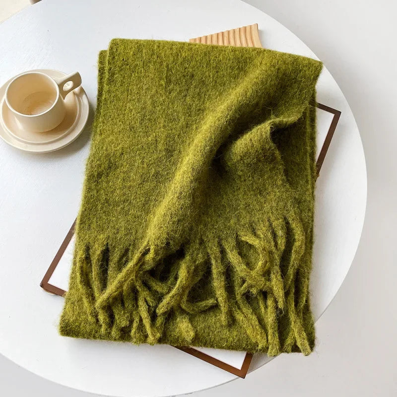 Zachte wintersjaal – wolmix, warm & zacht