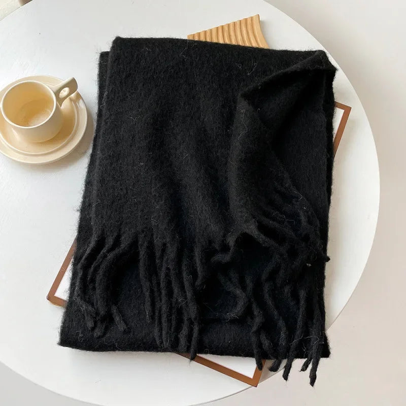 Zachte wintersjaal – wolmix, warm & zacht