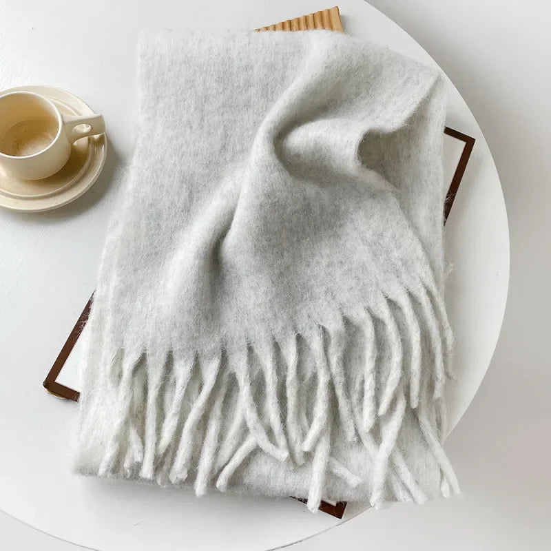 Zachte wintersjaal – wolmix, warm & zacht