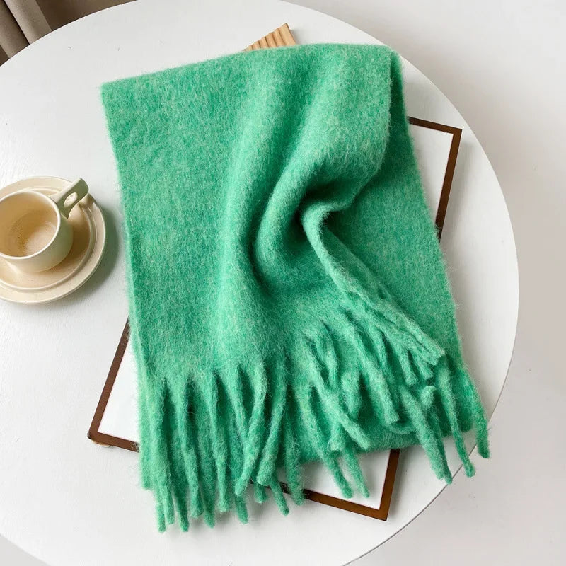 Zachte wintersjaal – wolmix, warm & zacht