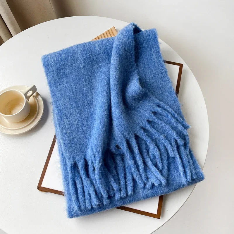 Zachte wintersjaal – wolmix, warm & zacht