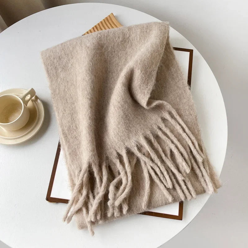 Zachte wintersjaal – wolmix, warm & zacht