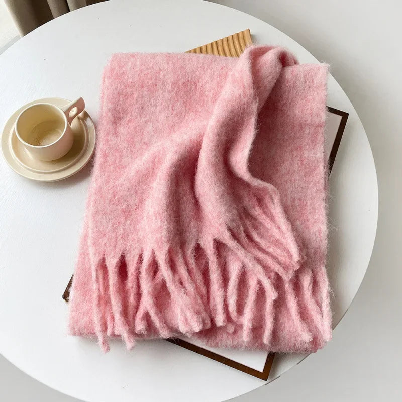 Zachte wintersjaal – wolmix, warm & zacht