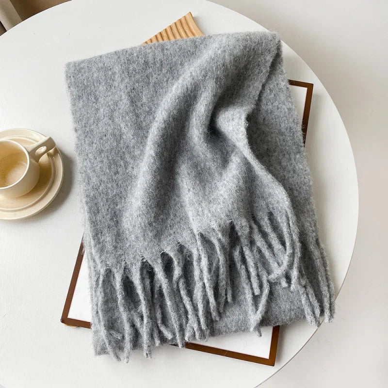 Zachte wintersjaal – wolmix, warm & zacht