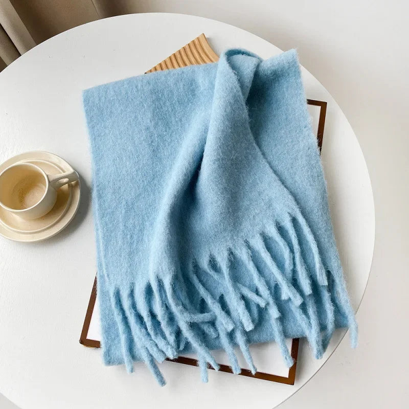 Zachte wintersjaal – wolmix, warm & zacht