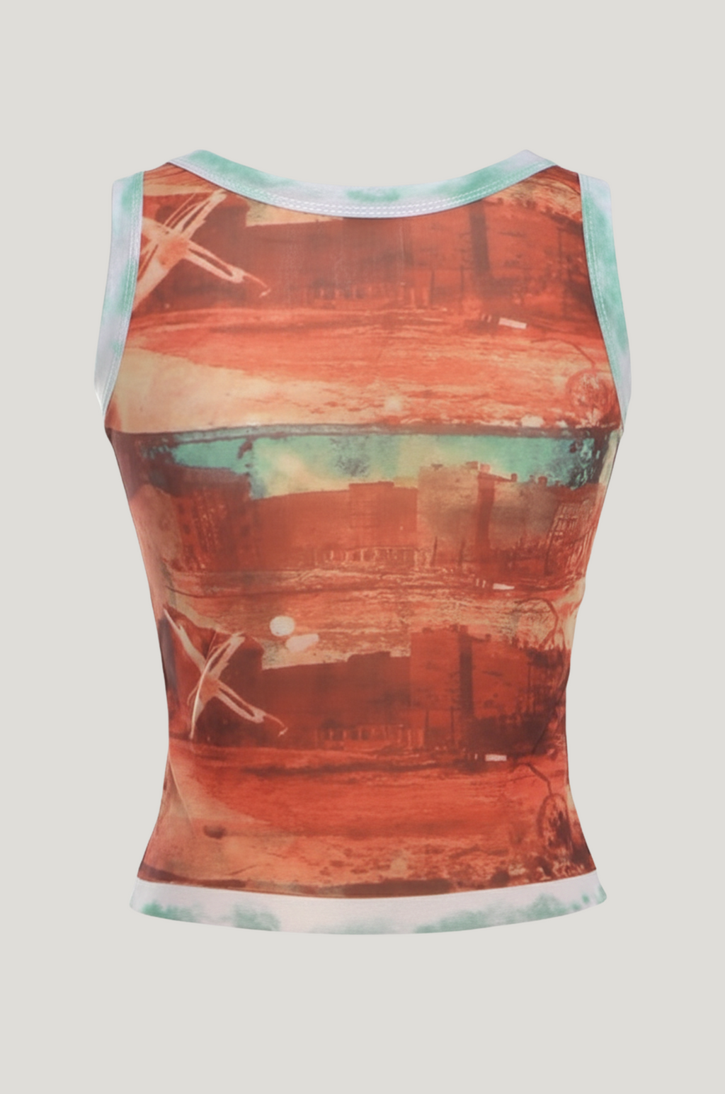 Vintage mesh tanktop – slim fit, ademend