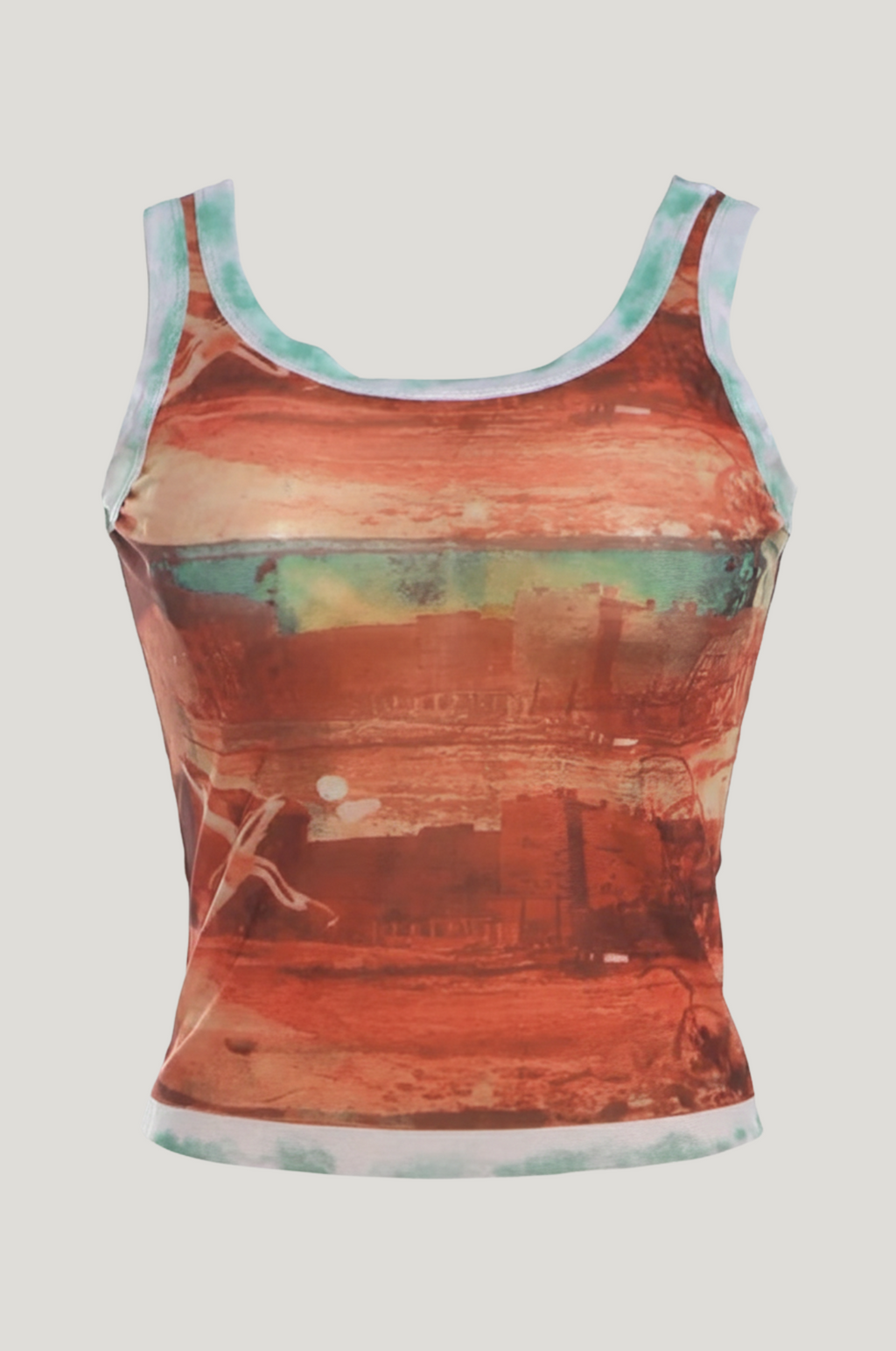 Vintage mesh tanktop – slim fit, ademend