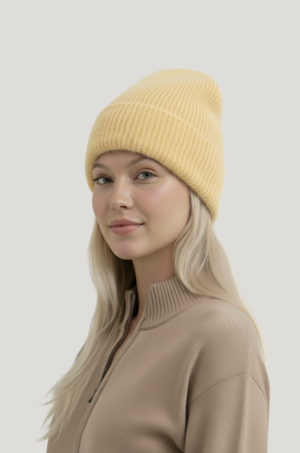 Zachte angora beanie – warm & zacht