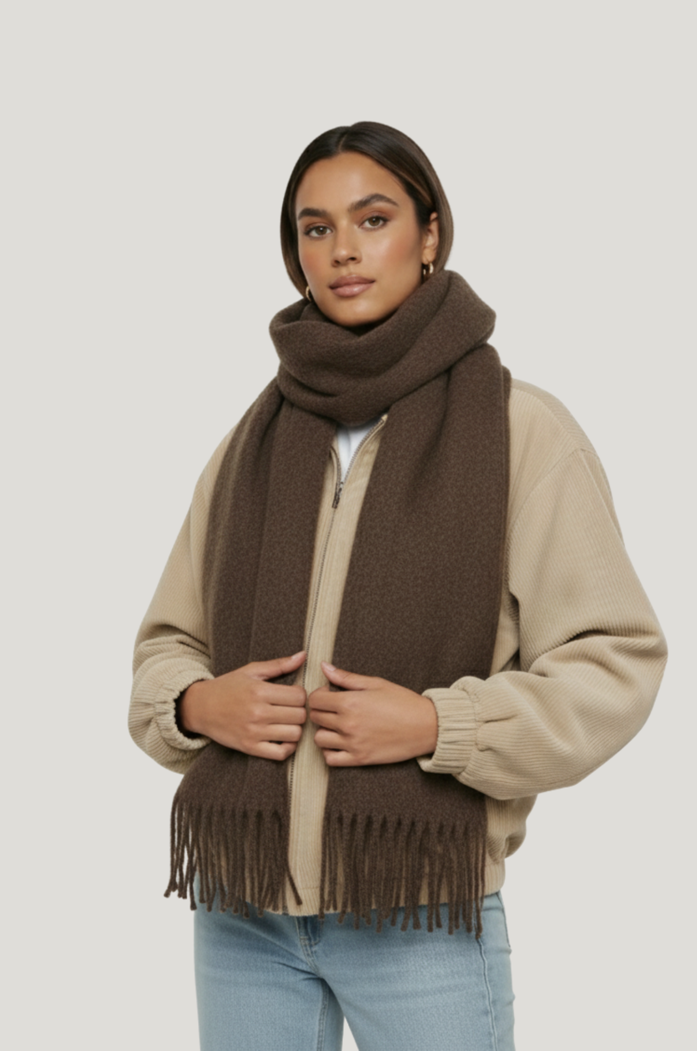 Zachte wintersjaal – wolmix, warm & zacht