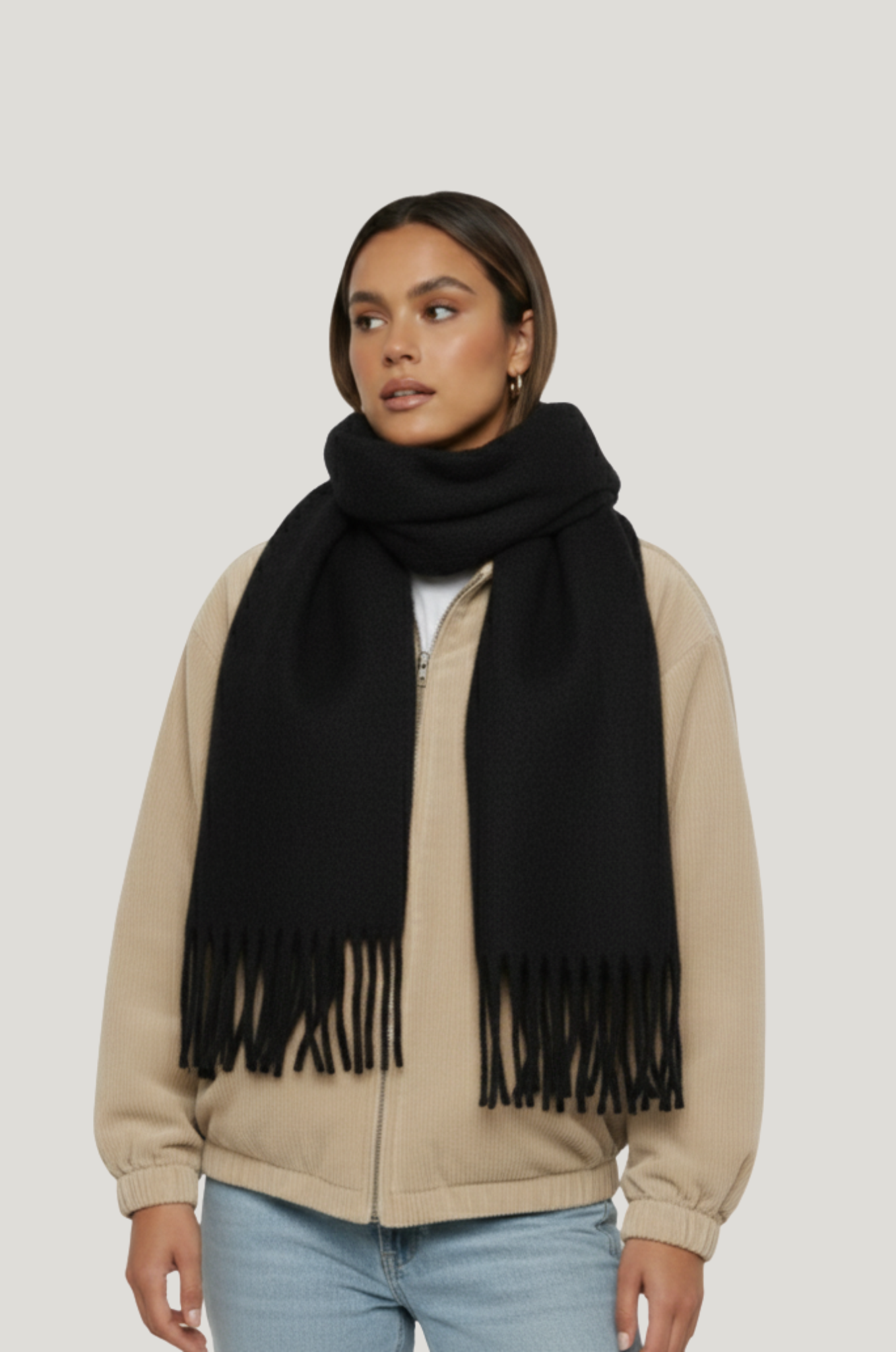 Zachte wintersjaal – wolmix, warm & zacht