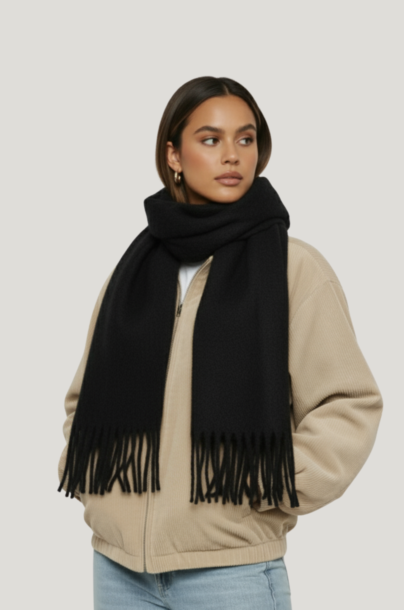 Zachte wintersjaal – wolmix, warm & zacht