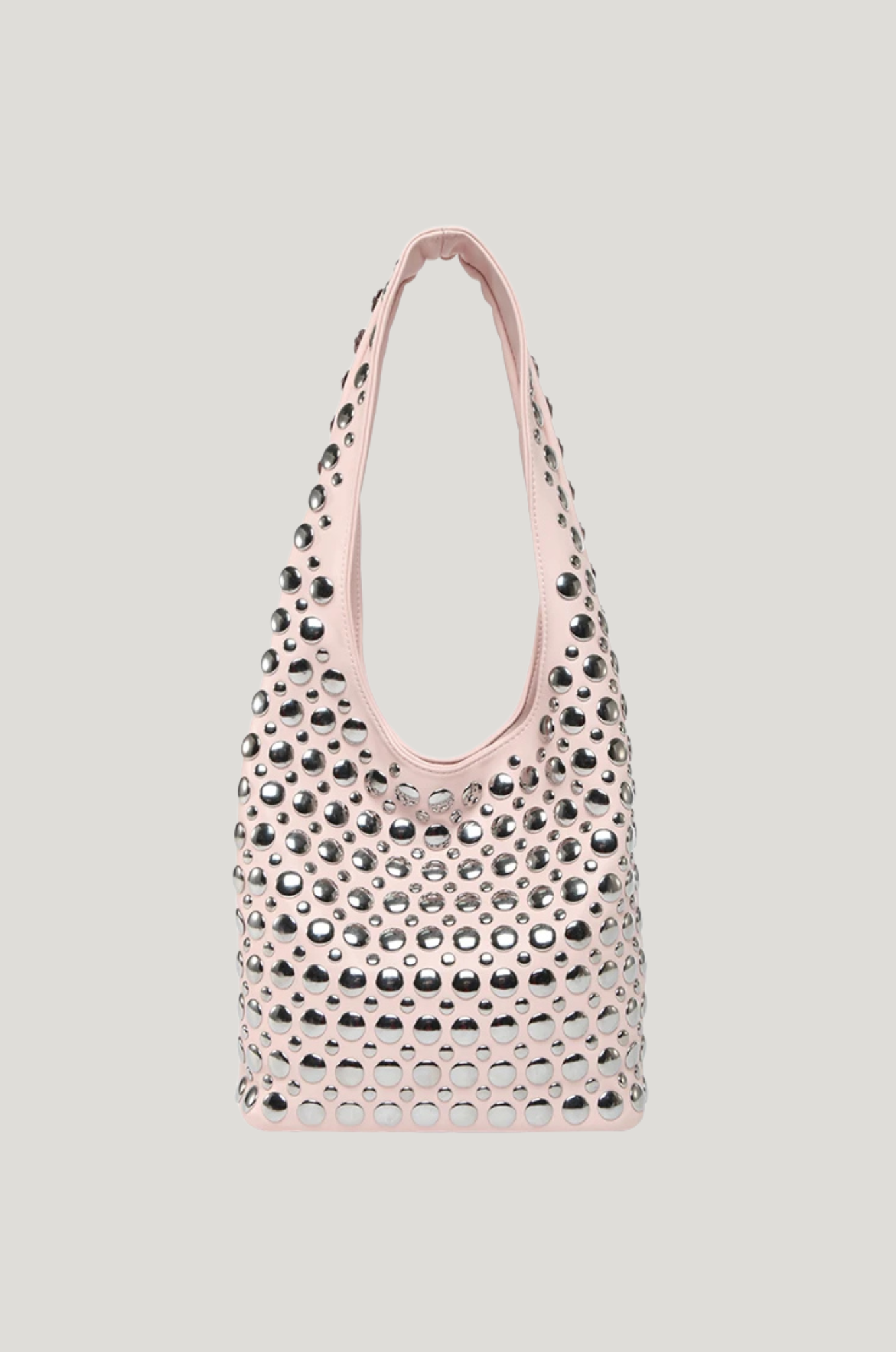 Zwarte PU schoudertas – studs & ruim